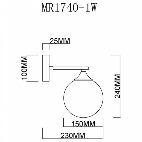 Бра MyFar Fisher MR1740-1W