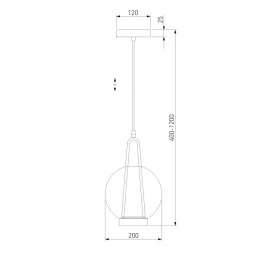 Подвесной светодиодный светильник Eurosvet Frasco 50267/1 LED латунь