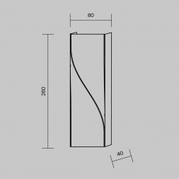 Уличный настенный светодиодный светильник Maytoni Twist O040WL-L11B3K