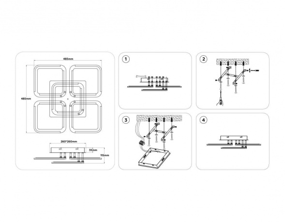 Светильник потолочный Ambrella light ACRYLICA FA8949
