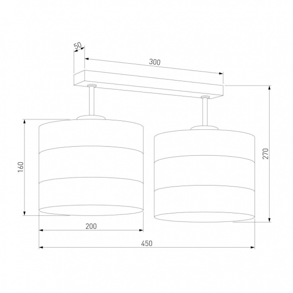 Потолочная люстра TK Lighting 3223 Tago White