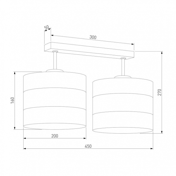 Потолочная люстра TK Lighting 3223 Tago White