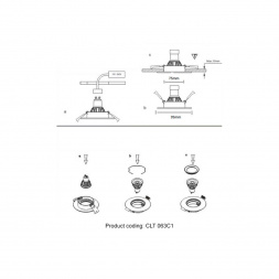 Встраиваемый светильник Crystal Lux CLT 063C1 WH