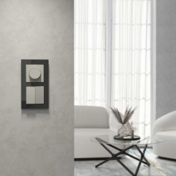 Выключатель двухклавишный проходной (дымчатый) W1222004/ a069458