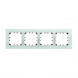 Рамка LK Studio 4-постовая из натурального светлого стекла LK60 864411-1