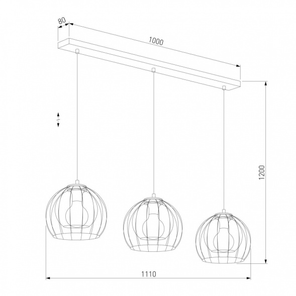 Подвесной светильник TK Lighting 4483 Universo Black