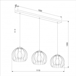 Подвесной светильник TK Lighting 4483 Universo Black