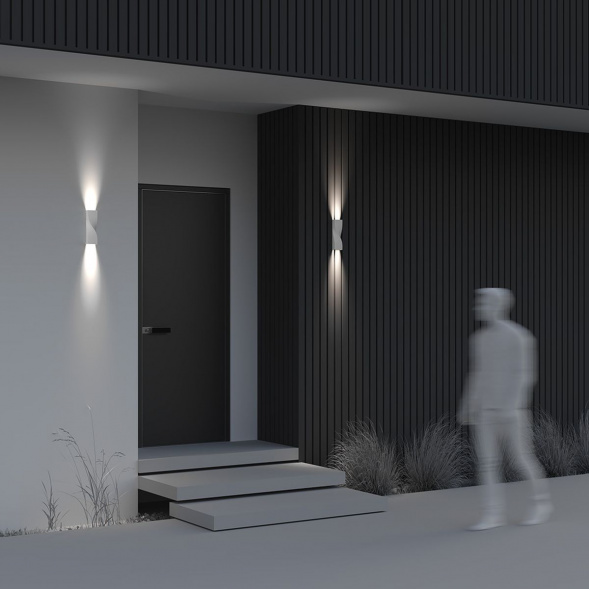 Уличный настенный светодиодный светильник Maytoni Twist O040WL-L11W3K