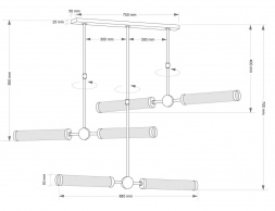 Подвесной светильник KUTEK OREZZO ORE-ZW-2X3(P)