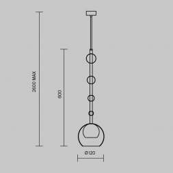 Подвесной светильник Maytoni Ros MOD227PL-01B