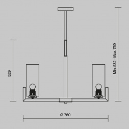 Подвесная люстра Maytoni Fortano MOD089PL-08BS