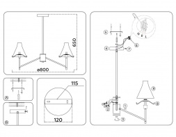 Подвесная люстра Ambrella Light High Light Modern LH57135