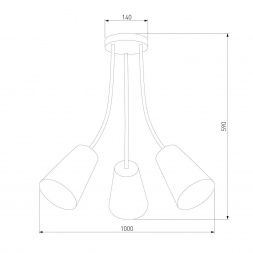 Потолочная люстра TK Lighting 3241 Wire Silver