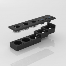 Коробка для накладного монтажа Werkel черный W8000008 4690389170850