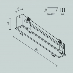 Встраиваемый светодиодный светильник Maytoni Technical Downlight Basis DL066-20W3-6K-B