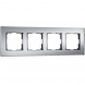 Рамка на 4 поста Werkel Senso серебряный стекло soft-touch W0043106 4690389200489