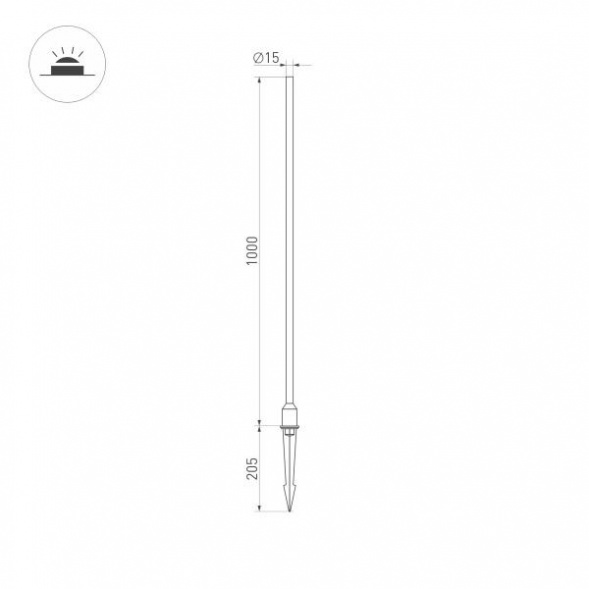 Ландшафтный светодиодный светильник Arlight KT-Champagne-L1000-3W Warm3000 034165