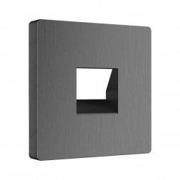 W1192004/ Накладка для телефонной розетки RJ-11 (графит рифленый)