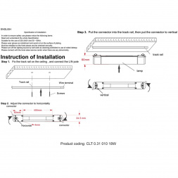 Трековый светодиодный светильник Crystal Lux CLT 0.31 010 18W BL T4000K