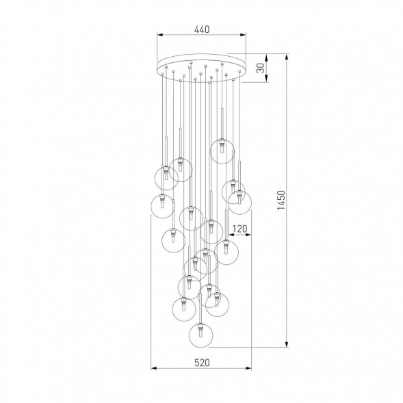 Подвесная люстра TK Lighting 5945 Nilos