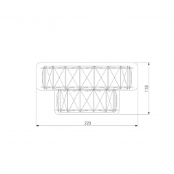 Настенный светодиодный светильник Eurosvet Grasia 90059/2 хром