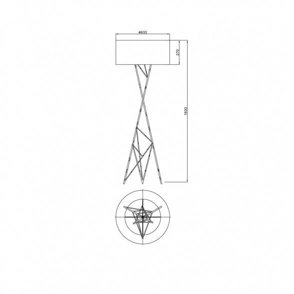 Торшер Lucia Tucci Naomi F4730.5 Gold
