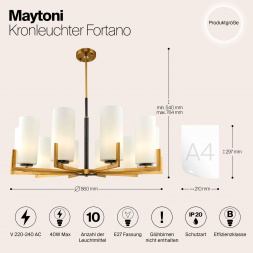 Подвесная люстра Maytoni Fortano MOD089PL-10BS