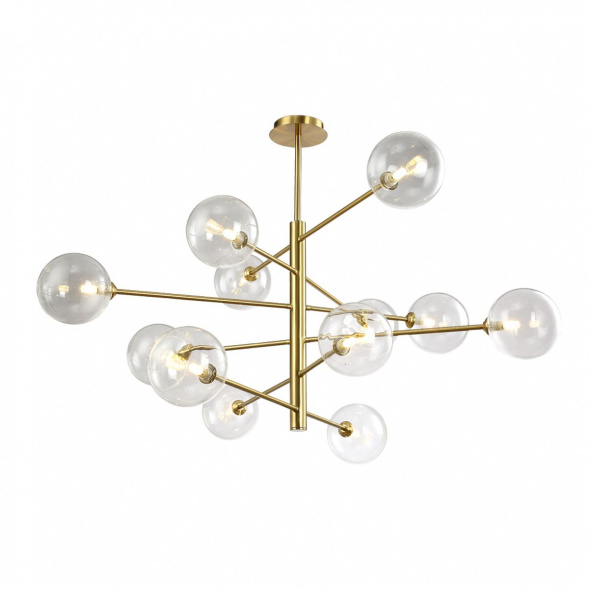 Подвесная люстра Crystal Lux Marzo SP12 Bronze/Transparente