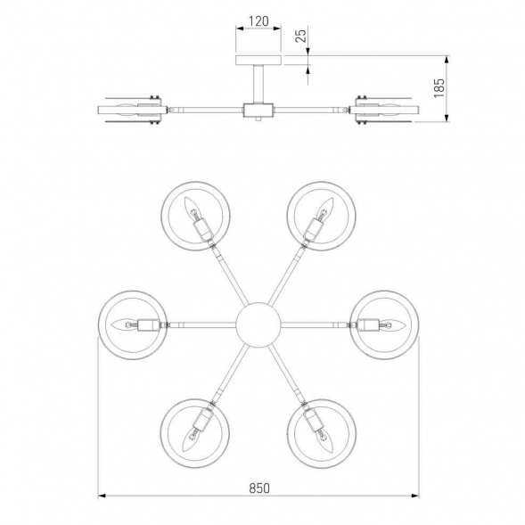Потолочная люстра Eurosvet Gallo 70121/6 белый