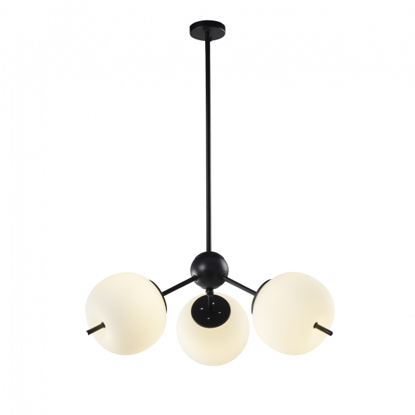 Подвесная светодиодная люстра Elvan LU-9326/3R-7W-WW-BkWh