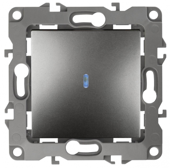 Выключатель одноклавишный с подсветкой ЭРА 12 10AX 250V 12-1102-12 Б0019280