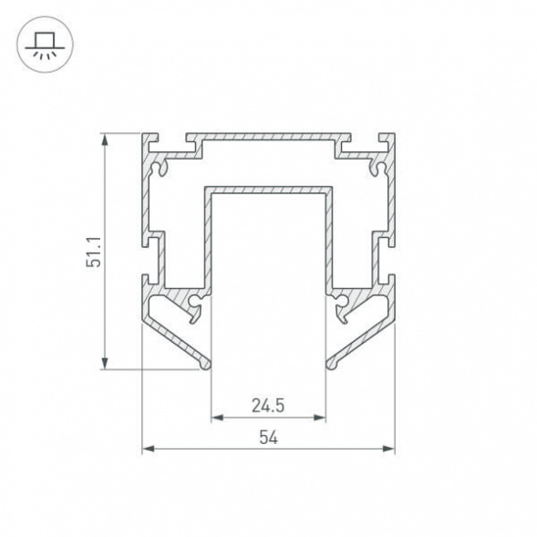 Профиль-держатель Arlight для магнитного шинопровода MAG-STRETCH-25-2000 035719