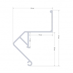 Профиль для натяжного потолка Apeyron 08-62