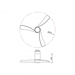 Люстра-вентилятор Mantra NEMO S 9049
