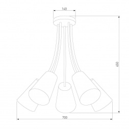 Потолочная люстра TK Lighting 3242 Wire Silver
