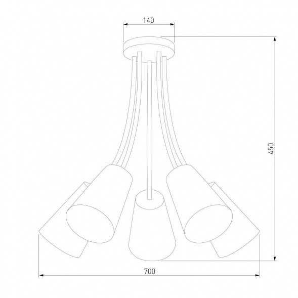 Потолочная люстра TK Lighting 3242 Wire Silver