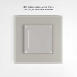 Сенсорный выключатель одноклавишный с подсветкой (дымчатый) W4512014/ a069762