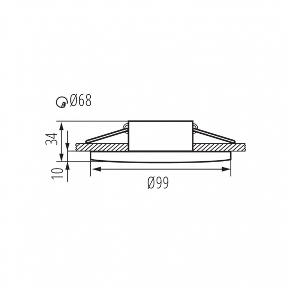 Точечный светильник Kanlux DROXY IP65 DSO-B 33126