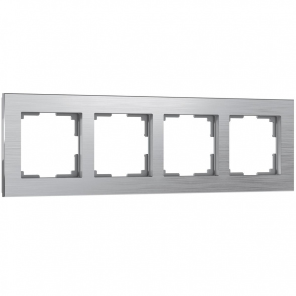 Рамка на 4 поста Werkel Aluminium алюминий W0041706 4690389158070