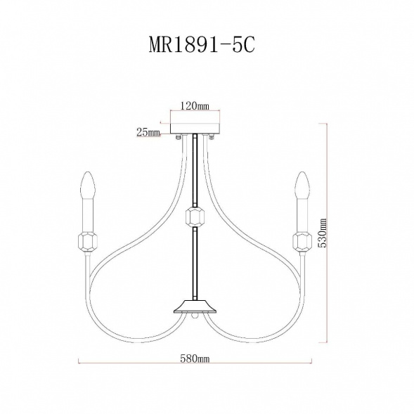 Потолочная люстра MyFar Lena MR1891-5C
