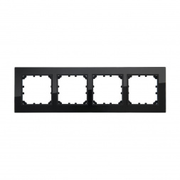 Рамка LK Studio 4-постовая из натурального темного стекла LK60 864410-1