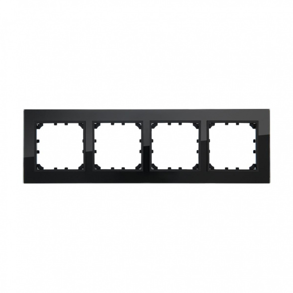 Рамка LK Studio 4-постовая из натурального темного стекла LK60 864410-1