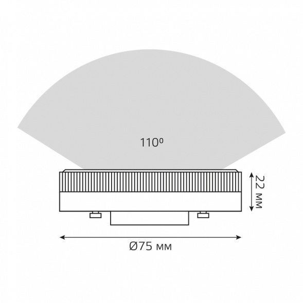 Лампа светодиодная Gauss GX53 6W 3000K матовая 83816