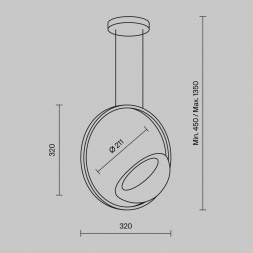 Подвесной светодиодный светильник Maytoni Lunare MOD327PL-L5BS3K