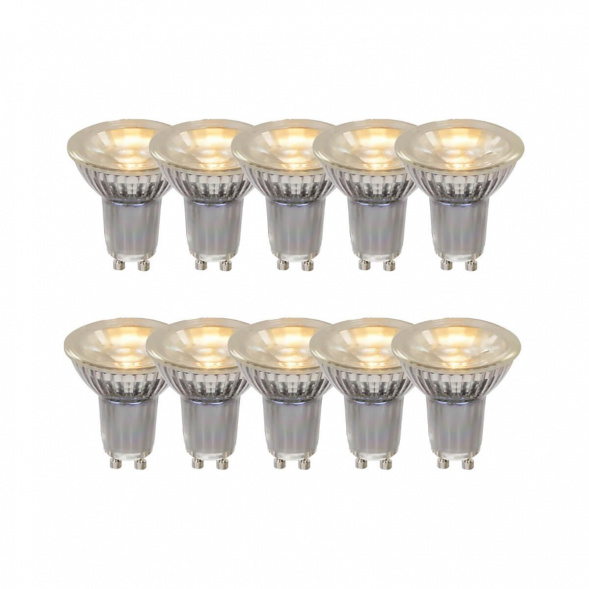 Лампа светодиодная Lucide GU10 5W 2700K MR16 прозрачная 49008/10/60