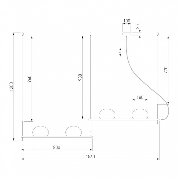 Подвесной светильник Eurosvet Stair 70145/4 белый