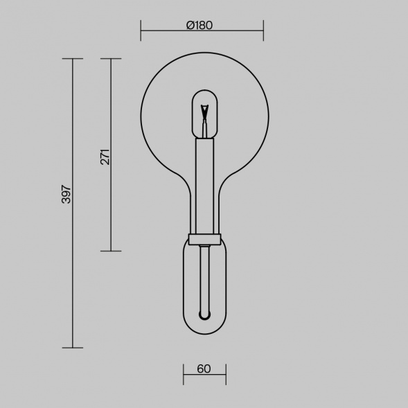 Настенный светильник (бра) Maytoni MOD333WL-01BS