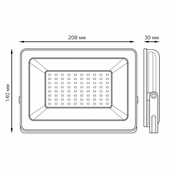 Прожектор светодиодный Gauss Elementary 70W 3000К 613527170