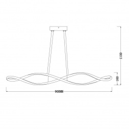 Подвесной светодиодный светильник Escada Knot 10236/1LED Gold