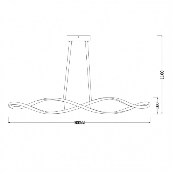 Подвесной светодиодный светильник Escada Knot 10236/1LED Gold